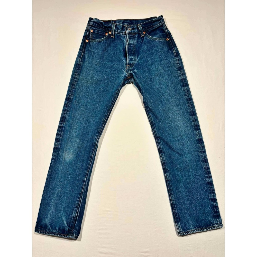 Levis 501 Original Fit Jeans Mens 31x32‎ Blue Straight Leg Button Fly 00501-0000